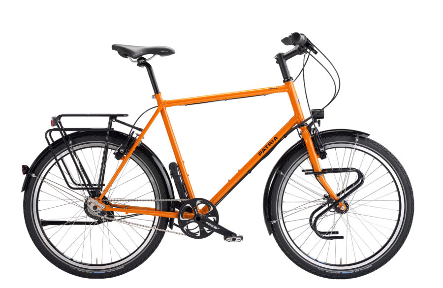 Terra, Rohloff 14-Gang, Diamant, Sonderausstattung: Rahmenfarbe RAL 2000 Gelborange, Nabendynamo SON, Kettenradgarnitur FIREX, Lowrider Tubus Duo, Scheinwerfer IQ-X, Schloß Abus Bordo